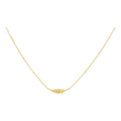 Treasure Collection TC-49209 14 karaat gouden ketting met veer 40-44 cm