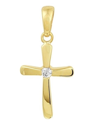 hanger kruis 14K geelgoud