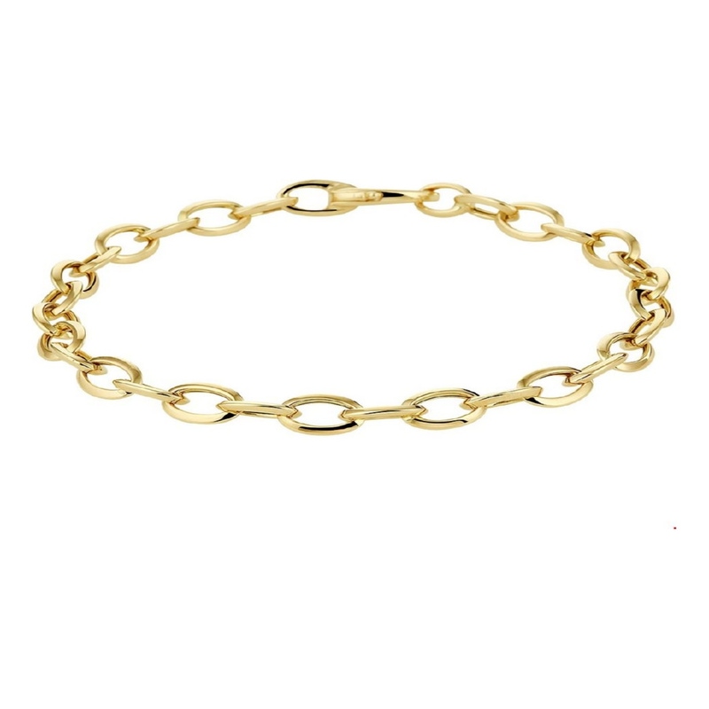 Treasure Collection TC-49374 14 karaat gouden schakelarmband anker 19 cm