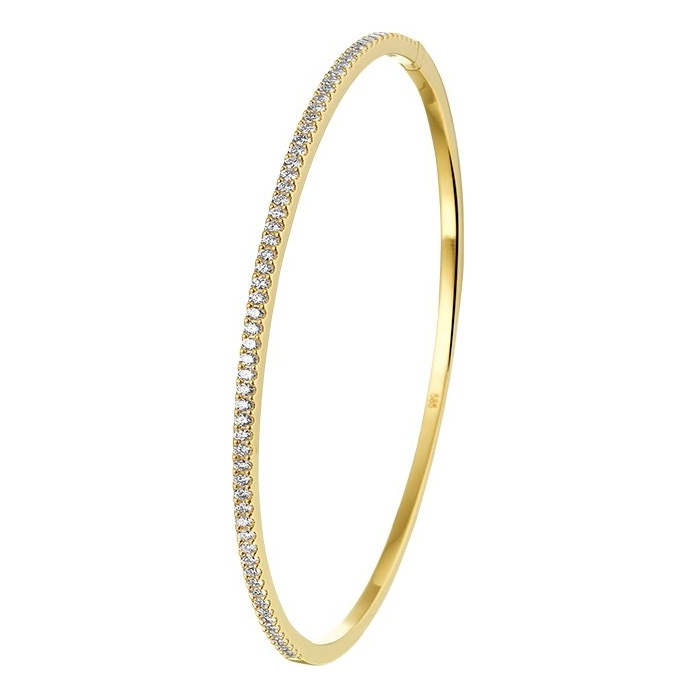 The House Of Jewels THOJ0940 14k gouden slavenarmband vlak met 0,61 ct diamant