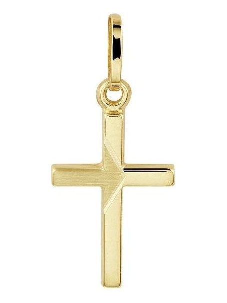 Treasure Collection TC-881628 14 karaat gouden hanger met kruis 14,5 mm