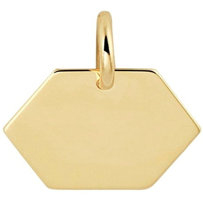 Treasure Collection TC-50628 14 karaat gouden graveerhanger zeshoek