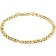 armband gourmette 45 mm 19 cm 14K geelgoud