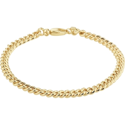 armband gourmette 45 mm 19 cm 14K geelgoud