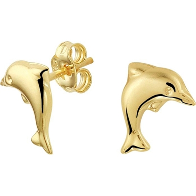 oorknoppen dolfijn 14K geelgoud