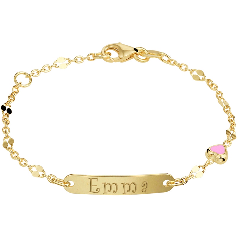 Treasure Collection TC-882043 14k gouden baby armbandje met naam hartje 11-13 cm
