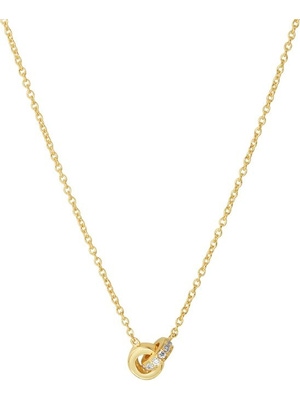 collier diamant 005ct h si 39-405-42 cm 14K geelgoud