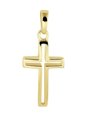 hanger kruis 14K geelgoud