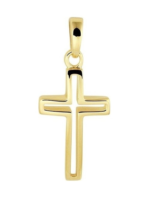 Treasure Collection TC-881665 14 karaat gouden hanger met kruis 24 mm