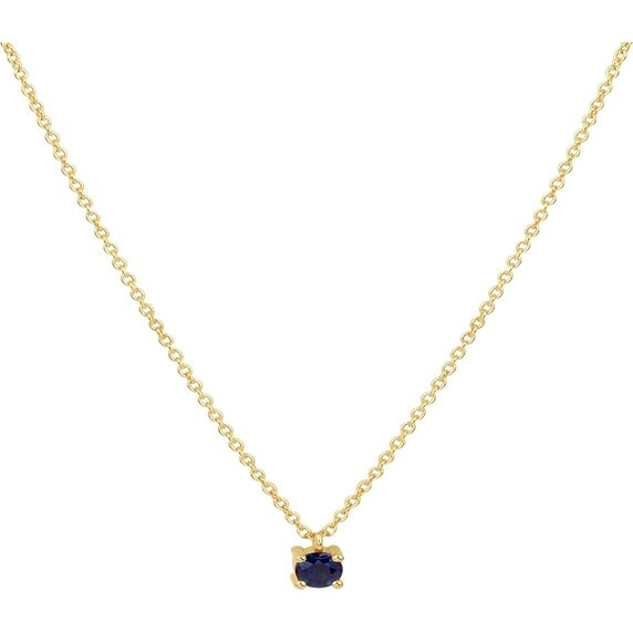 Treasure Collection TC-881884 14 karaat gouden ketting met saffier 40-44 cm