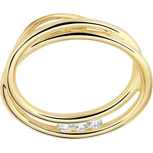 Treasure Collection L035 14 karaat gouden hanger 19 mm met 0,06 ct diamant