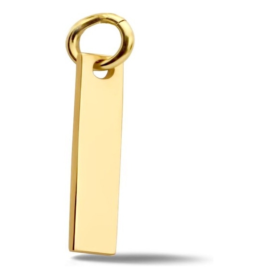 Treasure Collection L387 14 karaat gouden graveerhanger 16 mm