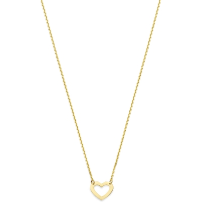 collier hart 41 - 43 - 45 cm 14K geelgoud