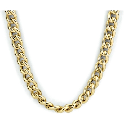 collier gourmette 52 mm 43 cm 14K geelgoud