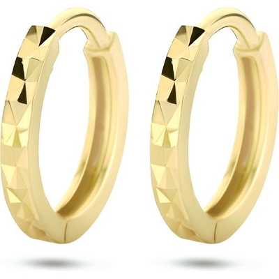 klapoorringen gediamanteerd 103 mm 14K geelgoud