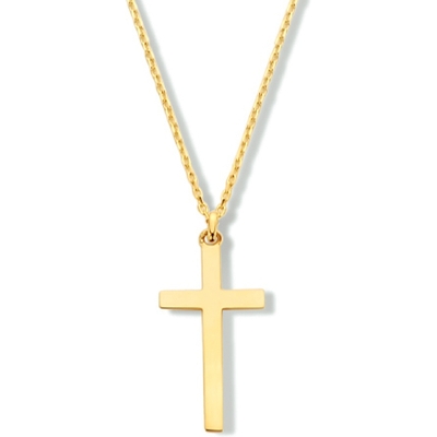collier kruis 40 - 42 - 44 cm 14K geelgoud