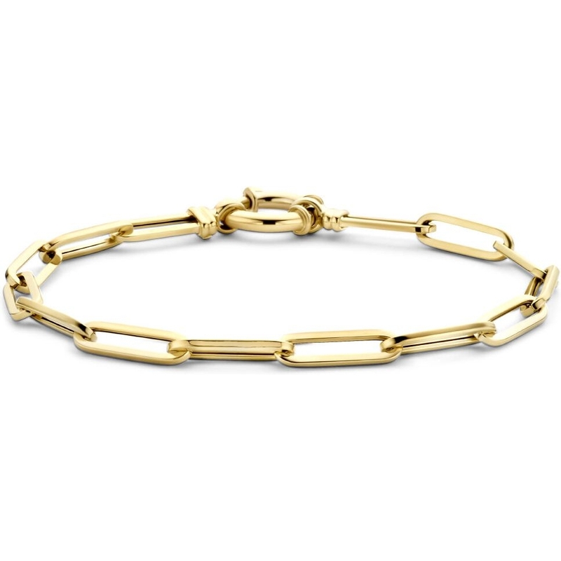 Treasure Collection THOJ0786 14k gouden paperclip armband met veerslot