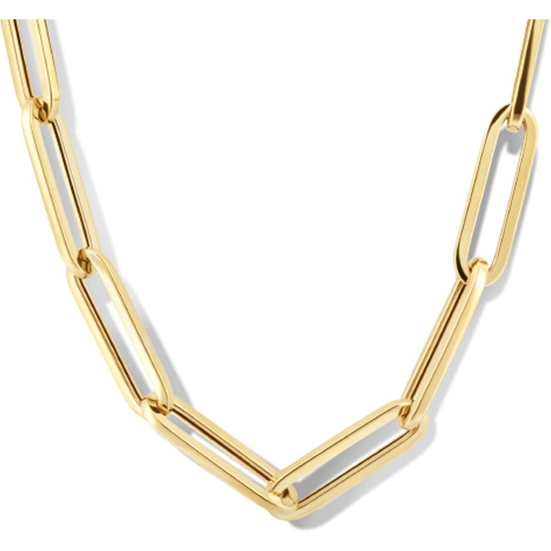 Treasure Collection THOJ0787 14k gouden paperclip ketting met veerslot