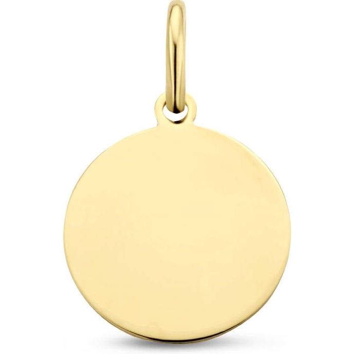 884904 14k gouden graveerhanger rond 25 mm
