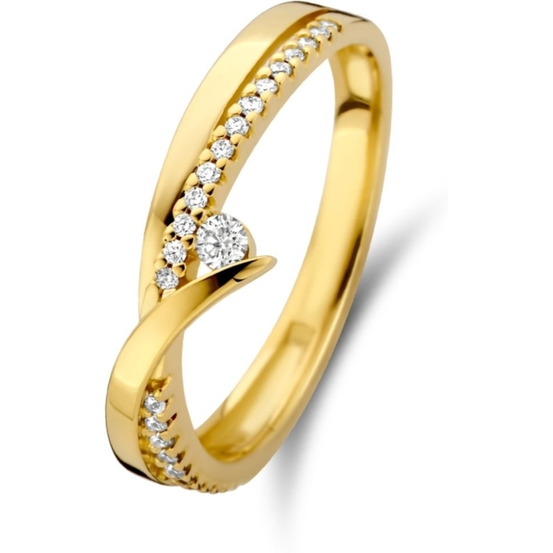 Treasure Collection THOJ0317 14k gouden ring met 0,13 ct diamant