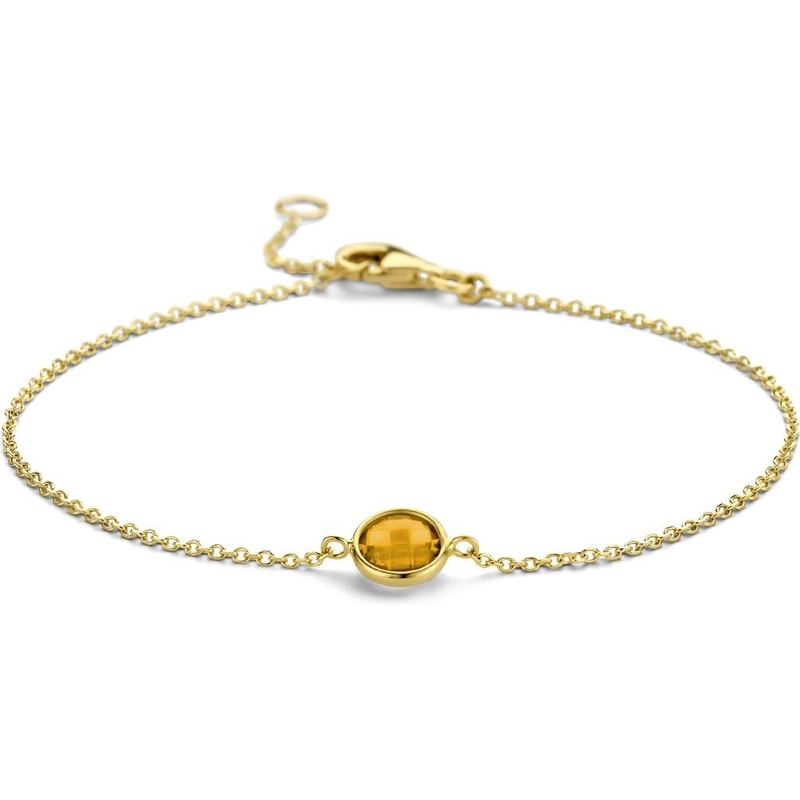 Treasure Collection Q214 14k gouden armband met 0,7 ct citrien
