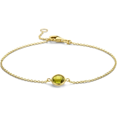 armband peridot 165 - 19 cm 14K geelgoud