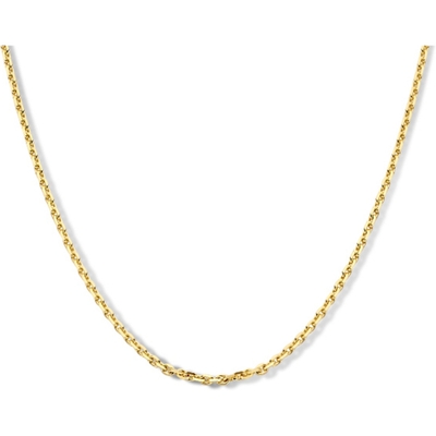 885232 14k gouden anker schakelketting gediamanteerd 2 mm