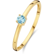 Treasure Collection R219 14k gouden ring met geboortesteen maart