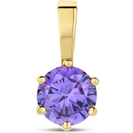 hanger met geboortesteen zirkonia 14K geelgoud