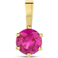 hanger met geboortesteen zirkonia 14K geelgoud