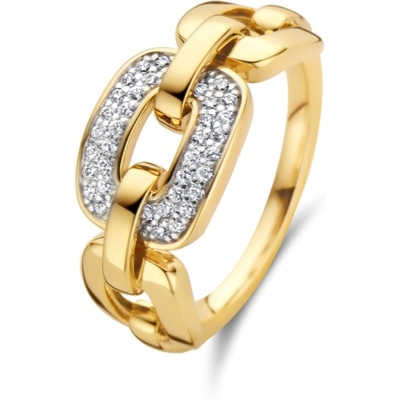 The House Of Jewels THOJ0393 14k gouden ring schakelmotief met diamant