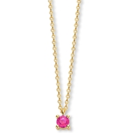 Collier met geboortesteen 40 - 42 - 44 cm 14K geelgoud