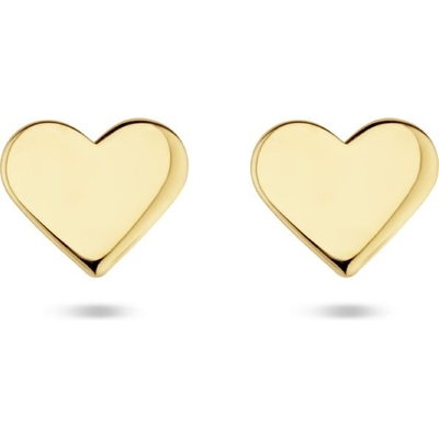 oorknoppen hart 14K geelgoud