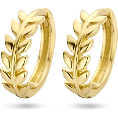 klapoorringen veer 14K geelgoud