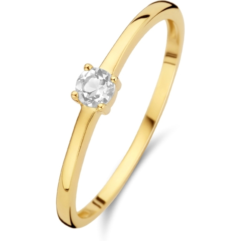 Treasure Collection R219 14k gouden ring met geboortesteen april