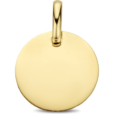 884920 14k gouden graveerhanger rond