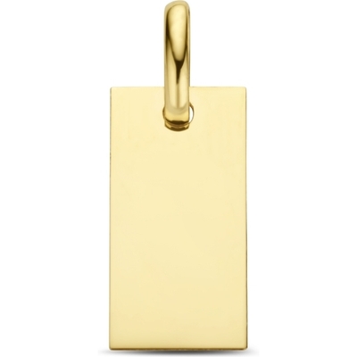 graveerhanger rechthoek 14K geelgoud