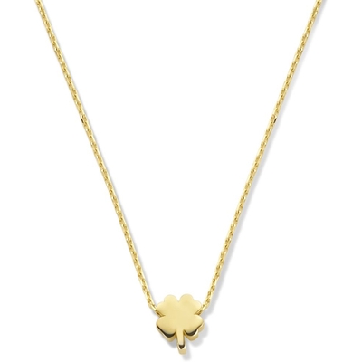 collier klavertje 07 mm 42 - 45 cm 14K geelgoud