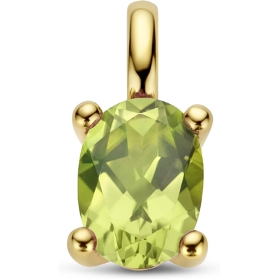 hanger peridot 12 mm 14K geelgoud