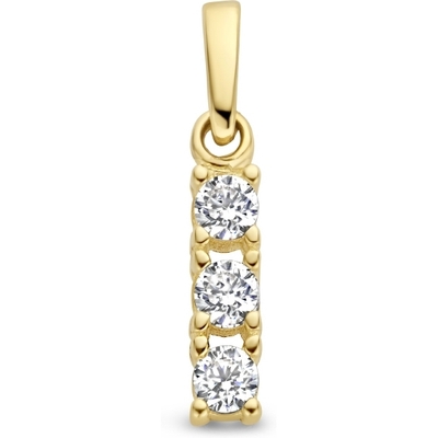 hanger zirkonia 14K geelgoud