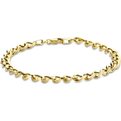 armband gourmette 50 mm 19 cm 14K geelgoud