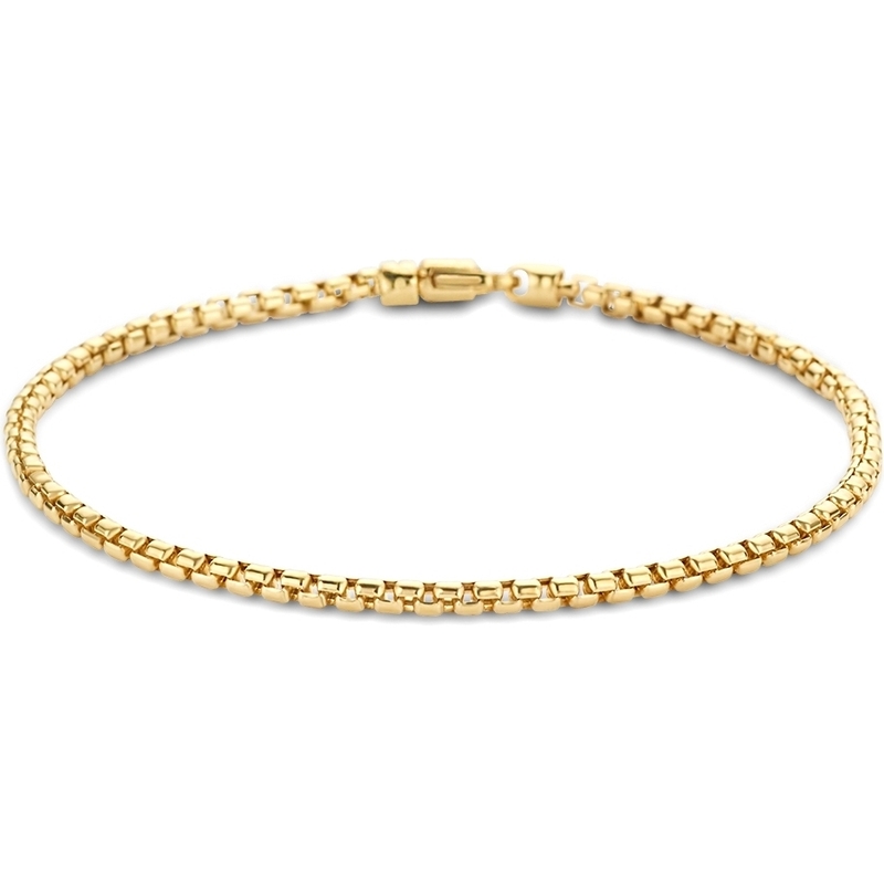 885389 14k gouden venetiaanse schakelarmband 2,5 mm