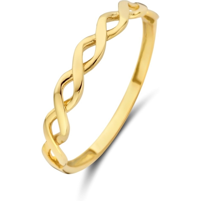 Treasure Collection 883416 14k gouden ring gevlochten