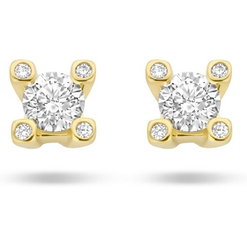 Treasure Collection THOJ0014 14k gouden oorknopjes 0,22 ct diamant