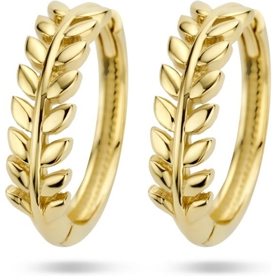 klapoorringen veer 14K geelgoud