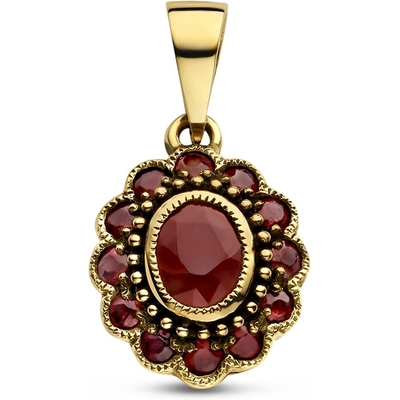 hanger robijn 14K geelgoud