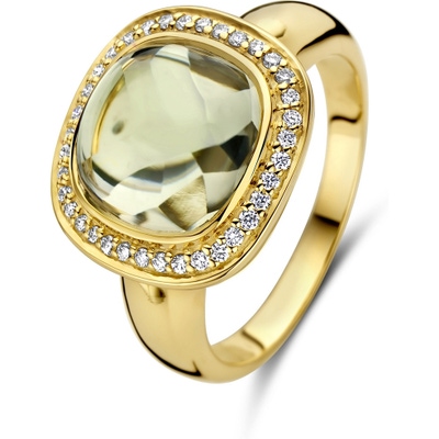 THOJ2748 14k gouden ring met amethist en 0,20 ct diamant
