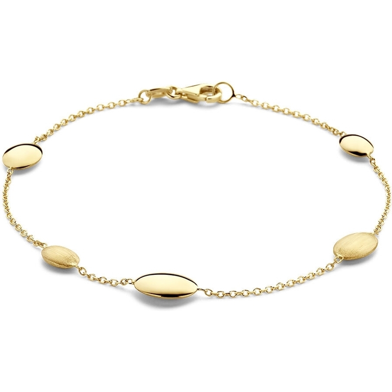 Treasure Collection THOJ3252 14k gouden armband ovaaltjes 19 cm