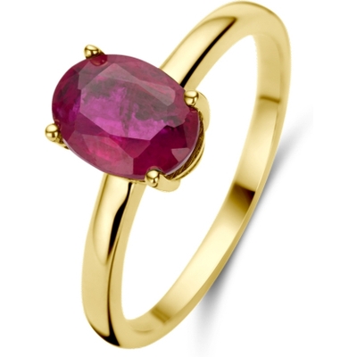 884379 14k gouden ring met robijn 8 mm