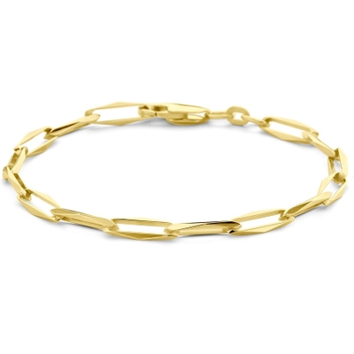 THOJ3828 14k gouden paperclip schakelarmband 4,5 mm